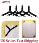 Bed Suspender Straps Mattress Fastener Holder Triangle Grippers Sheet Clips
