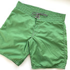 Birdwell Beach Britches Board Shorts Men 34 Green Nylon Swim Trunks Surf Vintage