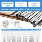 22 Gauge 71 Series 3 8  Crown Wide 5 8  Leg Length Galvanized Staples For