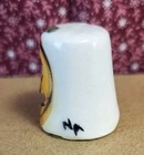 Ceramic Halloween Thimble Jackolantern With Cut Out Facial Features