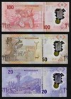 Mozambique  New Polymer Banknote Set Of 3 Notes  20  50   100 Meticas  2024 Unc