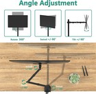 Extra Tall Single Lcd Monitor Fully Adjustable Desk Mount Fits 1 Screen Up