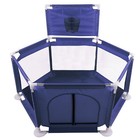 Foldable Baby Playpen Toddler Child Kid Safety Play Yard Fence Portable Blue