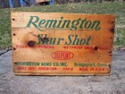 Vintage Remington Shur Shot 12 Gauge Shotgun Shell Wooden Ammo Box Wood Crate
