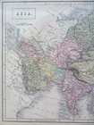 Asia Qing China British India Ottoman Empire Japan Korea Arabia 1853 Hall Map