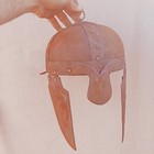 Ancient Roman Iron Military Helmet With Mask Attachement Super Rare