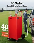 Vevor 40 Gallon Gas Caddy  Diesel Tank With Manual Transfer 40 Gallon  Red 