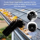 7-section Adjustable Gutter Cleaner  Roof Brush Tool No Ladder Required