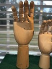 Two Vintage Wooden Art Mannequin Hands     Set Of 2  large 12 Inch   Small 9 Inch 
