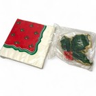 Vintage Holly Paper Napkins Dinner Cocktail Christmas Holiday Set With Onement 