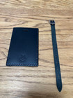 Rimowa Travel Luggage Tag Name Card Holder Black Leather