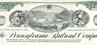 Pennsylvania Railroad Stock Certificate 1962 Prr 100 Shares Passenger Train Art