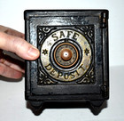 Cast Iron Bank  safe Deposit  Henry C Hart Mfg Antique - Combination Unknown