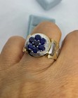 2 50ct Round Lab-created Men s Sapphire Engagement Ring 14k Yellow Gold Plated