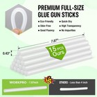 Workpro 12v Cordless Hot Melt Glue Gun Rechargeable W 15pcs Full-size Glue Stick