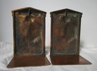 Antique 1922 Sculptor Olga Popoff Muller Bronze Abraham Lincoln Bookends 7 25  H