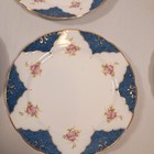  Pink Rose Blue Mottled Gold Gilt English Lot 8 Antique Vintage