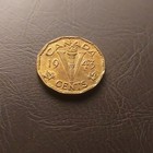 1943 Tombac Canada  a10  5 Cent George Vi Canadian  Nickel Coin Five Cents