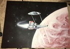  Science Fiction Art  Battlestar Galactica Colonial Viper Vintage Original 