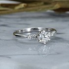 1 00 Ct Diamond Round Diamond Engagement Promise Ring 14k White Gold Over Size 7