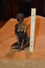 Bronze Art Nouveau Style Statue Of A Woman Sitting