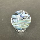 Handmade Contemporary Art Glass Marble 1 01  Internal Blue Chaos Core Swirl Mib