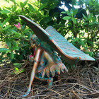 7 h Butterfly Fairy In Bronze Patina Home Patio   Garden Statue Figurine