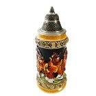 German Beer Stein Wagon Horses Octoberfest Handmade Hand Painted Made In Germany