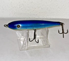Vintage Pflueger Ballerina Wood Fishing Lure- Blue Mullet Scale Color