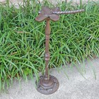 Metal Cast Iron Dragonfly Bird Feeder Free Standing Garden Decor 16 5 Inch Tall