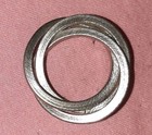 Vintage Silver Tone Intertwined Textured Twisted Circles Brooch Lapel Pin