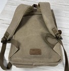 Cargoit Canvas Leather Backpack Messenger Military Outdoor Travel Brown Khaki