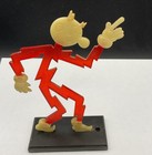 Reddy Kilowatt 1961 Vintage Figure On Base Utility Co Advertising Memorabilia