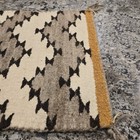 Vintage 26 5  X 15  Navajo Handmade Woven Wool Rug Native American Made 