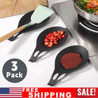 3x Multifunctional Spoon Rest Sauce Plate Heat Resistant Kitchen Utensil Holder