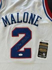 Moses Malone Signed Philadelphia 76ers Jersey Jsa Coa  2 Nba Top 75 Hof Rare  