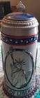 Strohs The Statue Of Liberty Beer Stein Pewter Top 9 Inches Tall