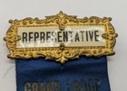 Vtg Masonic Grand Lodge Of Wyoming 1909 Representative Badge  Ribbon Cheyenne 