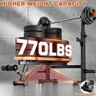 Pre-owned 770lbs Olympic Bench adjustable W squat Rack   Leg Hold - Home Gym