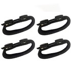 4 Pack Black Tactical Belt Keepers Dual Snap Closure Law Enforcement Police Duty