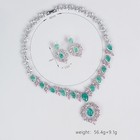 Luxury All Cubic Zirconia Cz Wedding Queen Prom Necklace Earrings Set 4 Colors