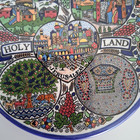 Porcelain Holy Land Israel Wall Plate 5    Souvenir Nazareth Bethlehem Jerusalem