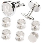Mens Cufflinks And Studs Tuxedo Shirts Business Wedding Initials Alphabet A-z   