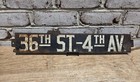 Vintage Nyc Subway Bmt 36th St - 4th Ave Sign Nycta Ny Transit Brooklyn Ny