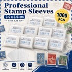 Lot 1000 Pcs Stamp Sleeves Holders Professional Collection Protection 3x3 5cm