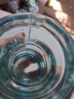 Very Nice  star  Blue Aqua Glass Insulator  3 5    