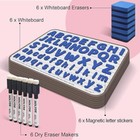 6 Pack Dry Erase Whiteboards  9 x12   Double-sided  With Letters Markers Erasers