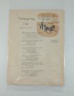 Book Pages 5 Pages From Books Paper Ephemera Thanksgiving Christmas Vintage