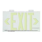 Exit Sign  Plastic  15-7 8  W  8-5 8  H  Exit  double Arrows   Green  Gran1384