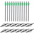 12x 20  Hunting Bolts Shooting Carbon Arrows  or 100grain Screw Tips For Outdoor